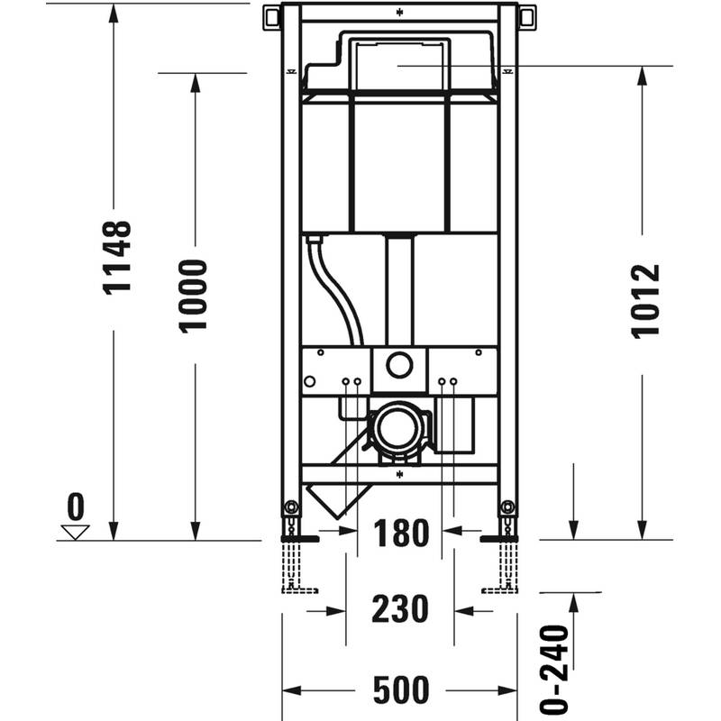 Toalettpaket Duravit D-Code med Vägghängd Toalettstol, Fixtur och Spolknapp