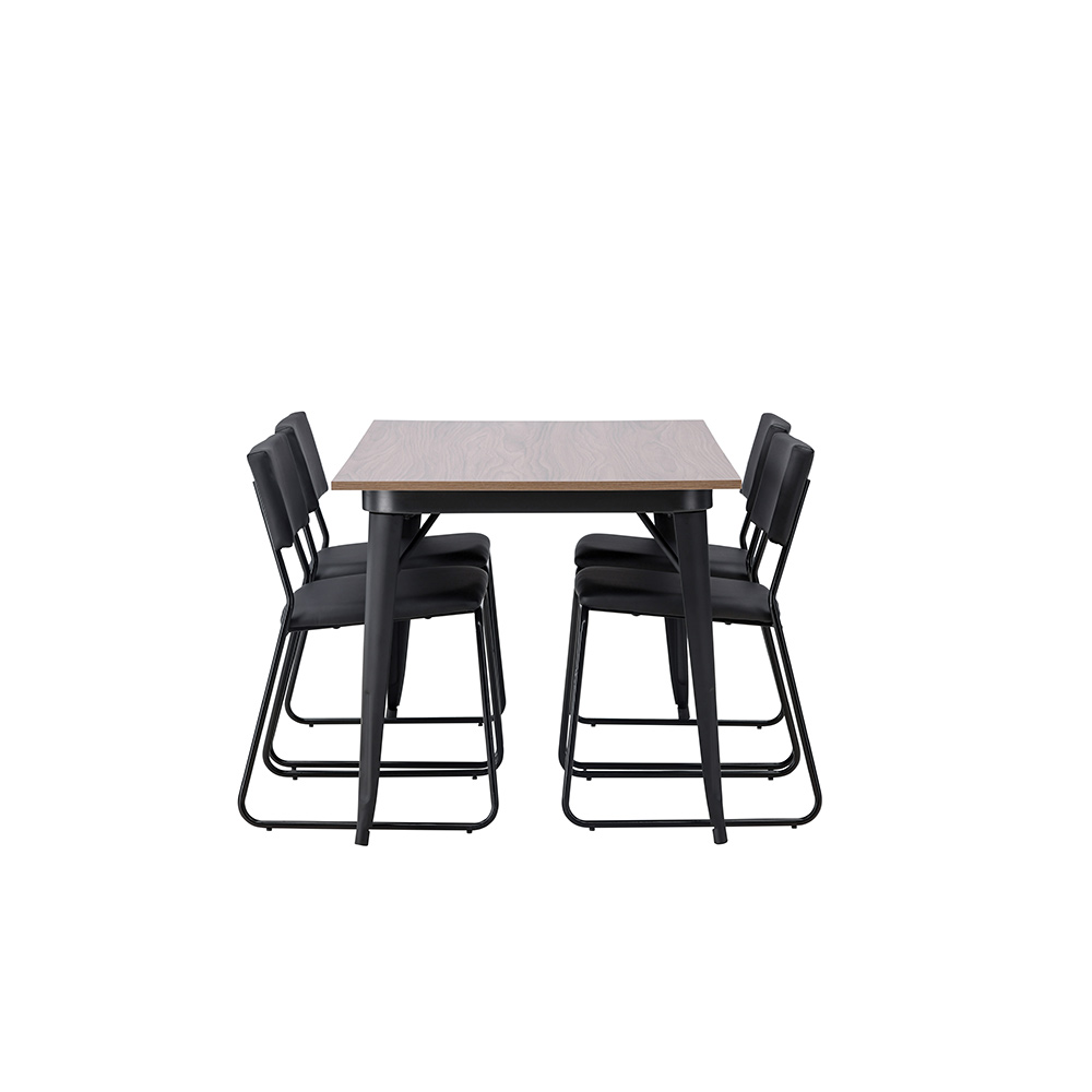 Matgrupp Venture Home Tempe 140 cm med 4 Kenth Stolar
