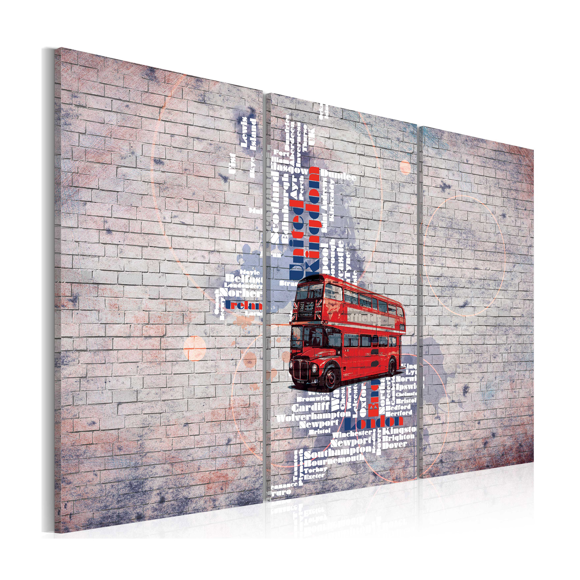 Tavla Arkiio Runt Storbritannien Av Routemaster Triptych