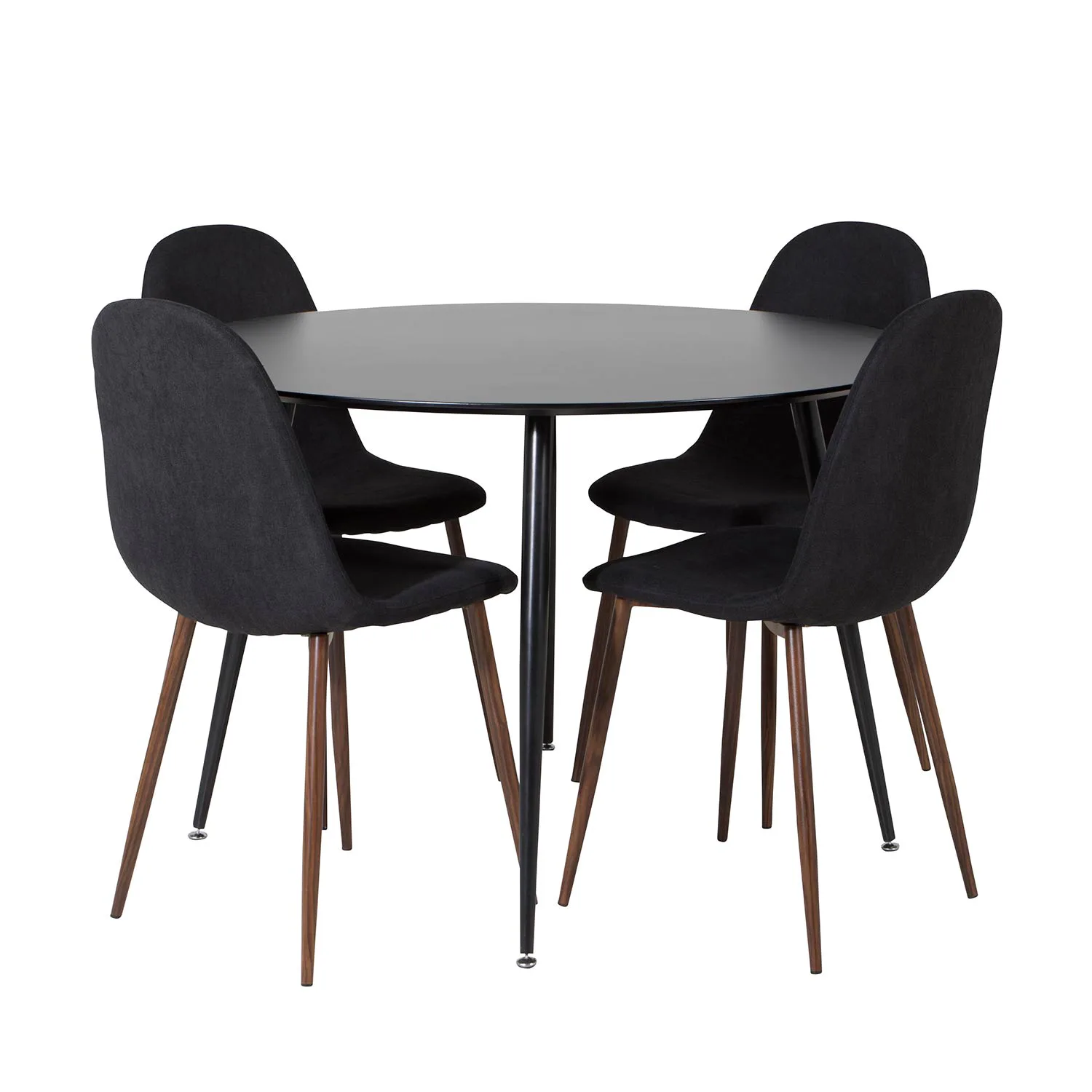 Matgrupp Venture Home Silvia med 4 Pobbie Stolar Runt Polyestertyg