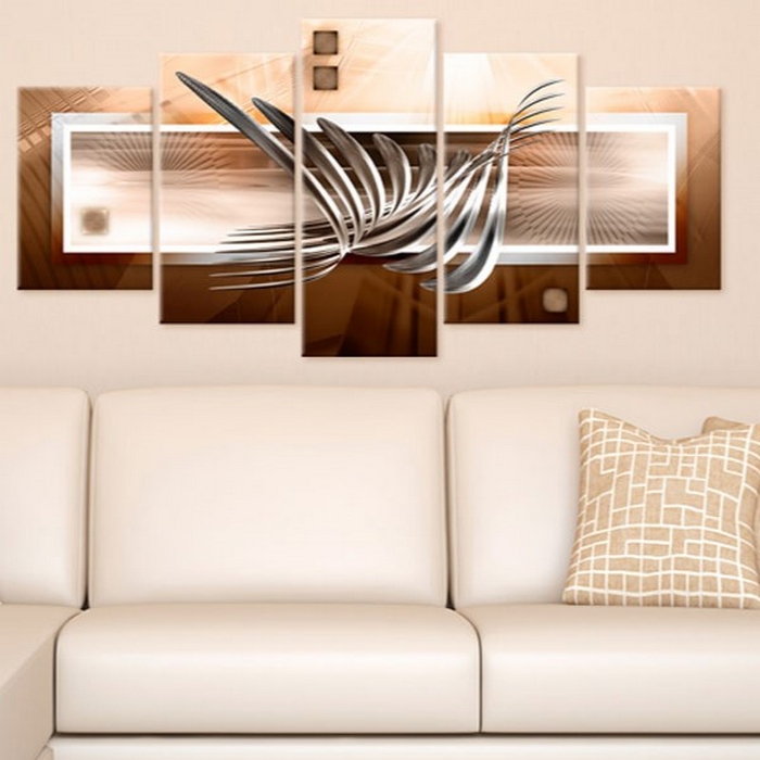 Tavla - Silver waves 100x50 100x50 cm