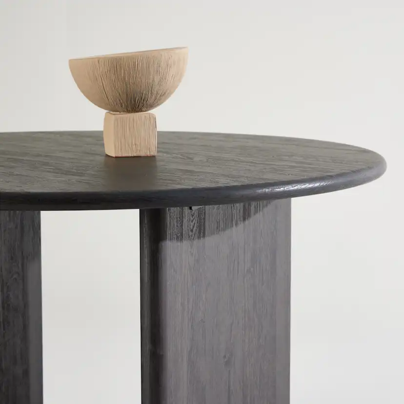 Björholmen Dining Table ⌀120 - Black / FSC 100% Vittvätt