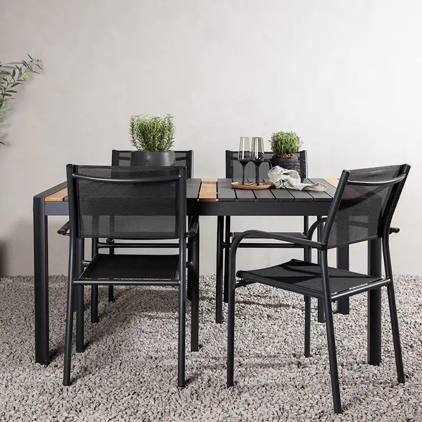 Matgrupp Venture Home Togo med 4 Santorini Stolar