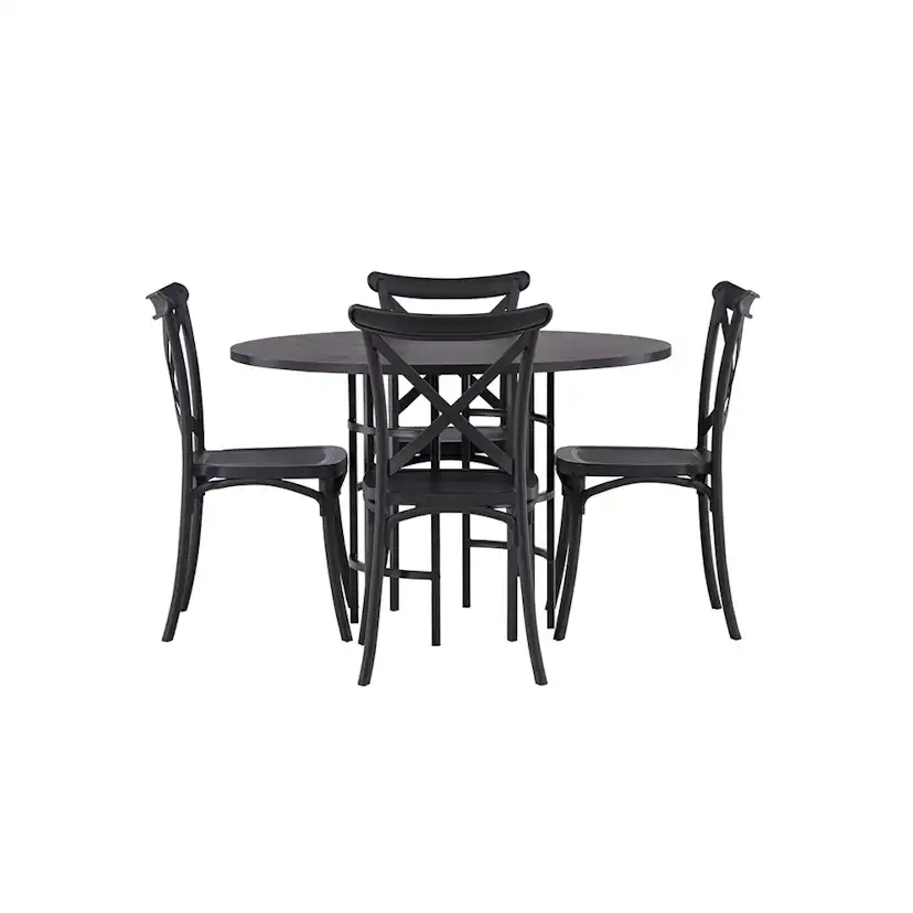 Matgrupp Venture Home Copenhagen Ø 115 cm med 4 Crosett Stolar