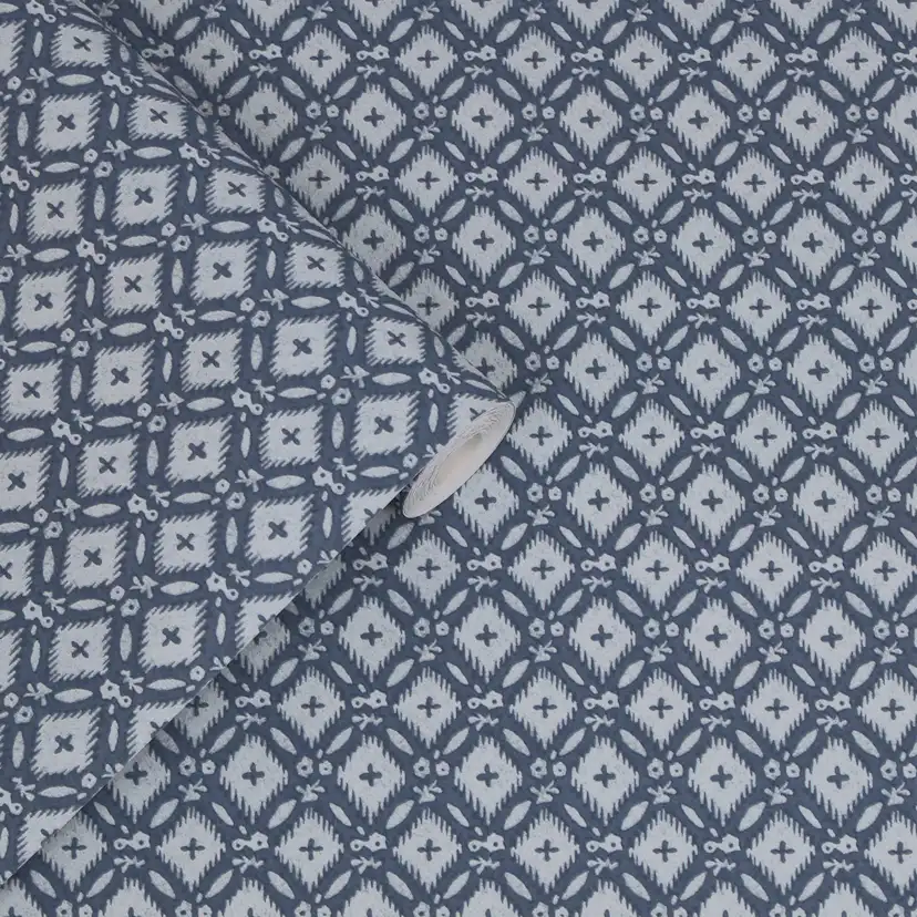 Tapet Laura Ashley Vitbrook Dusky Seaspray Blå 121071