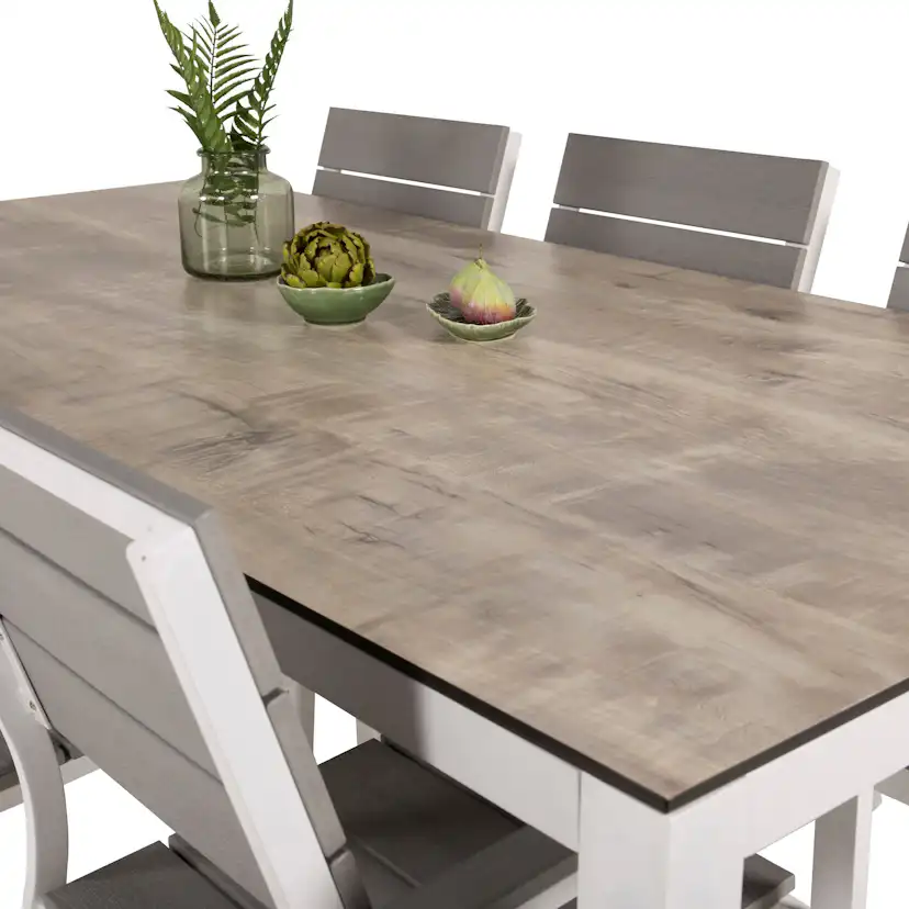 Matgrupp Venture Home Llama Matgrupp Utomhus 205cm med 6 Levels Stapelbara Matstolar