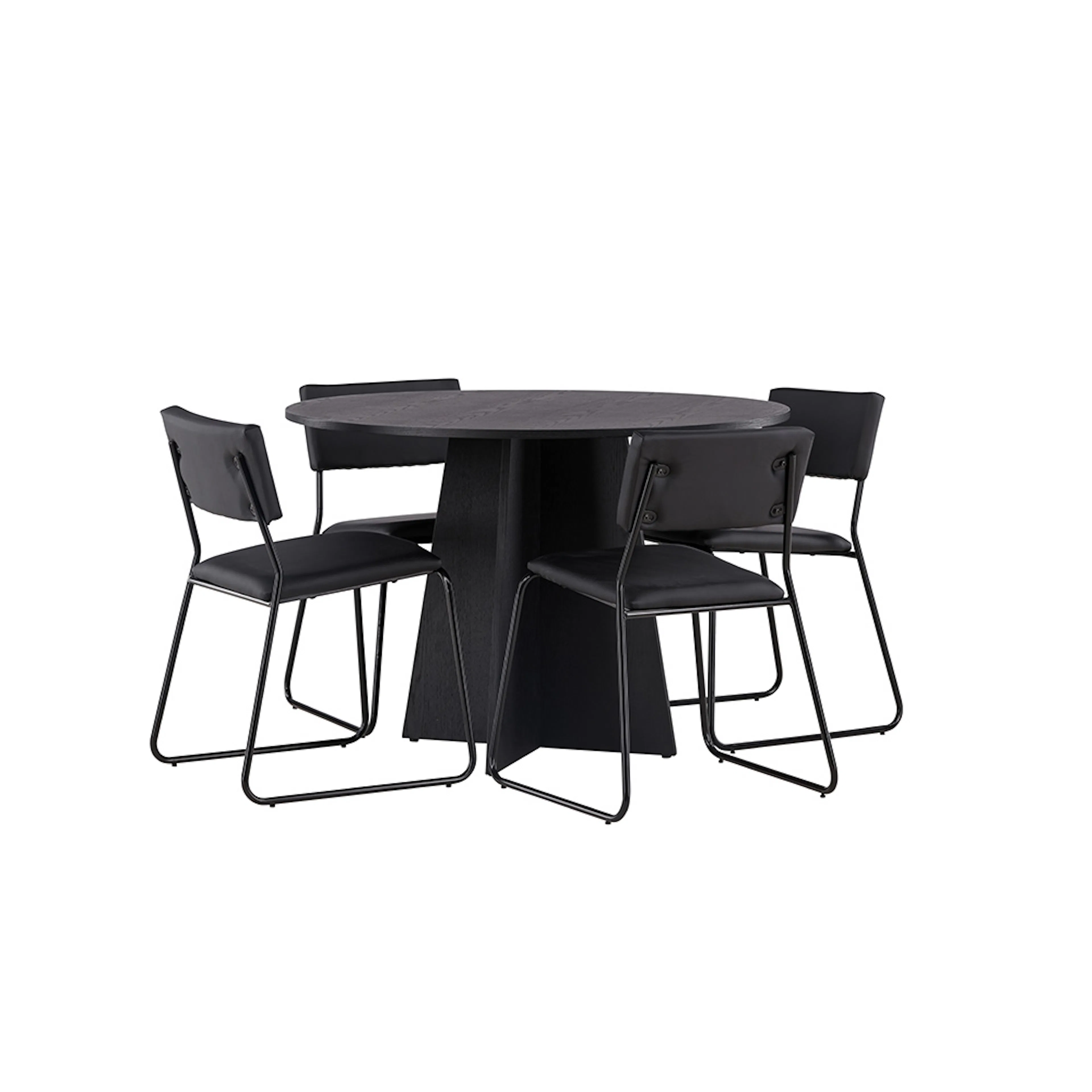 Matgrupp Venture Home Bootcut Ø110 cm med 4 Kenth Stolar