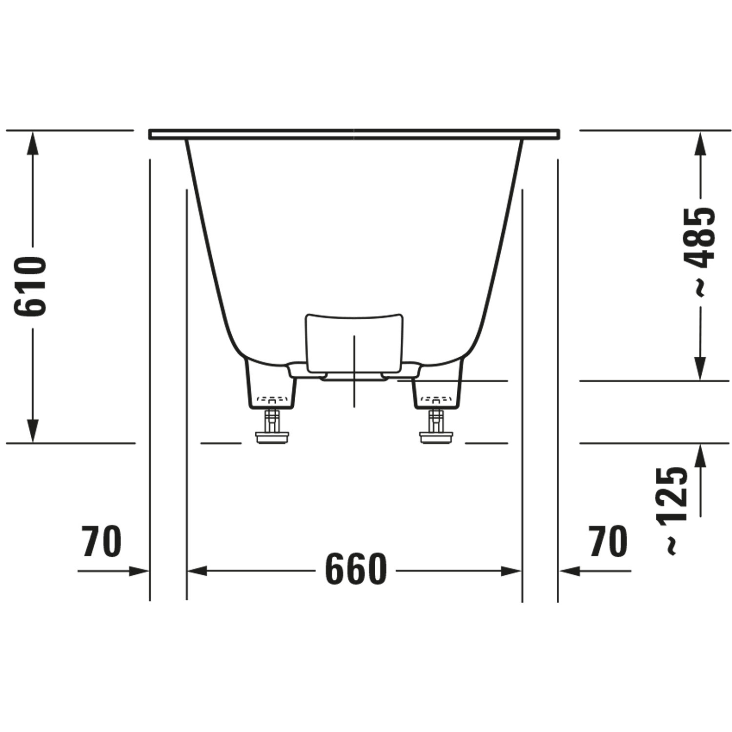 Badkar Kanel Matt 1800x800 mm Kanel