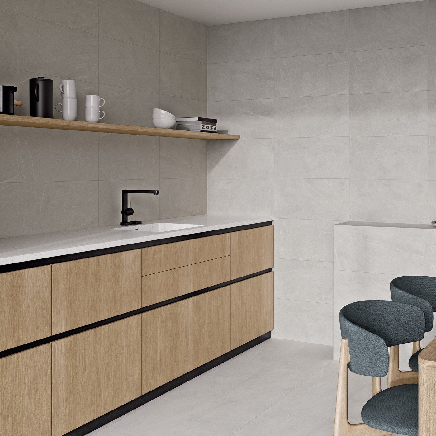 Klinker Tenfors Bellevue White Marmor Matt 75x75 cm
