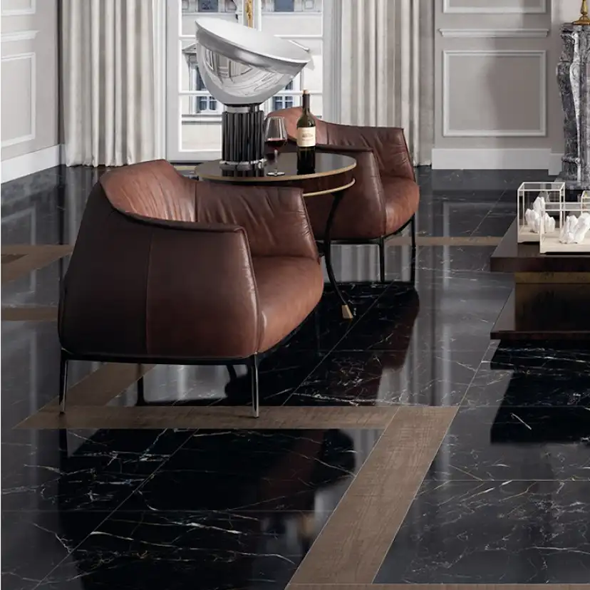 Klinker Ceramiche Keope Elements Lux Port Laurent Svart 30x60 cm