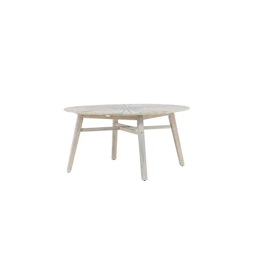 Utebord Venture Home Rives Ø150 cm, Runt Träbord för Utomhusbruk