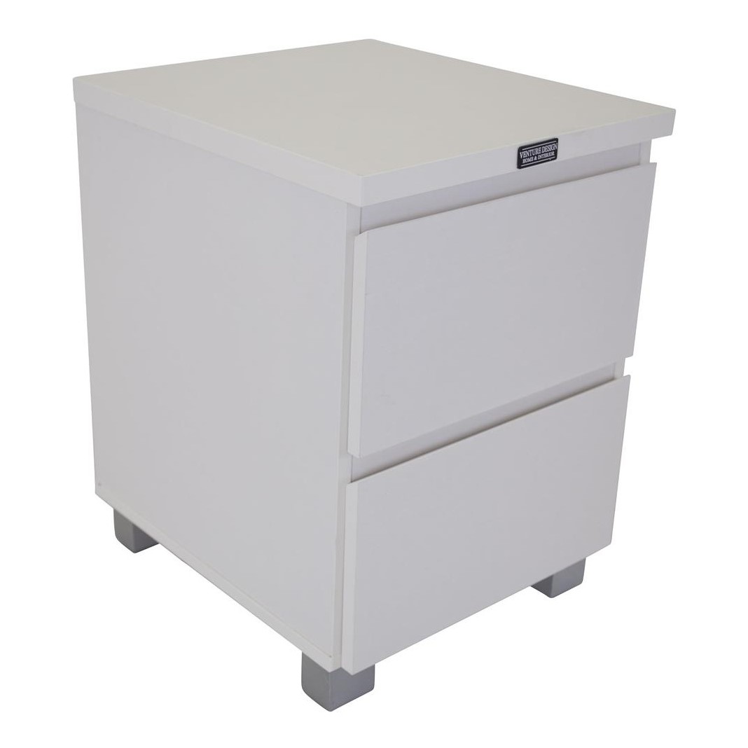 Lind Bedside Table - 40*55*H45 - White Vit