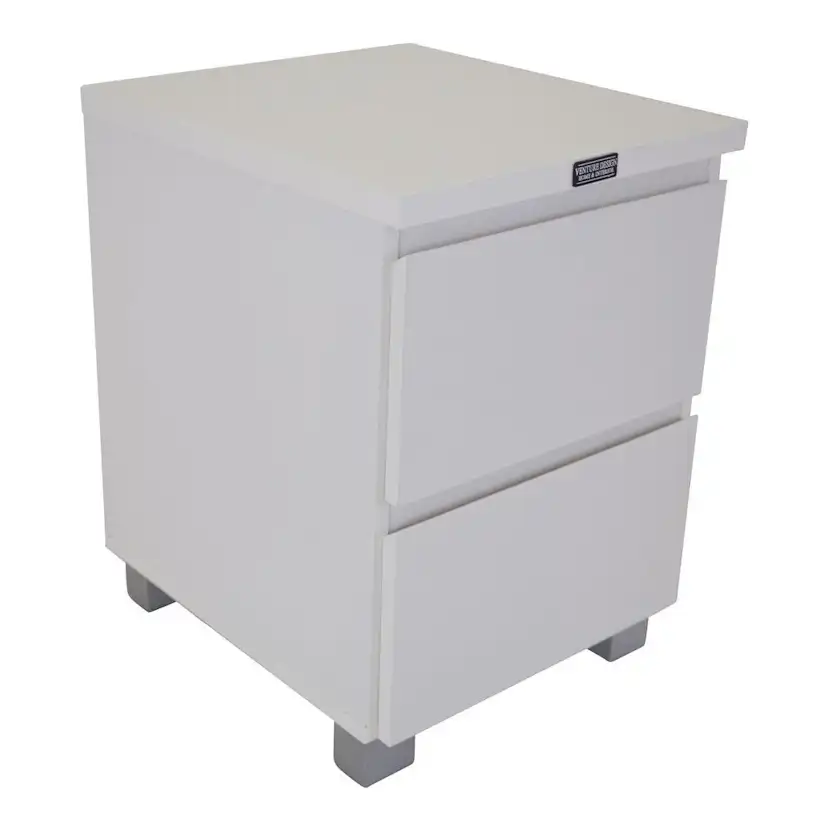 Lind Bedside Table - 40*55*H45 - White Vit