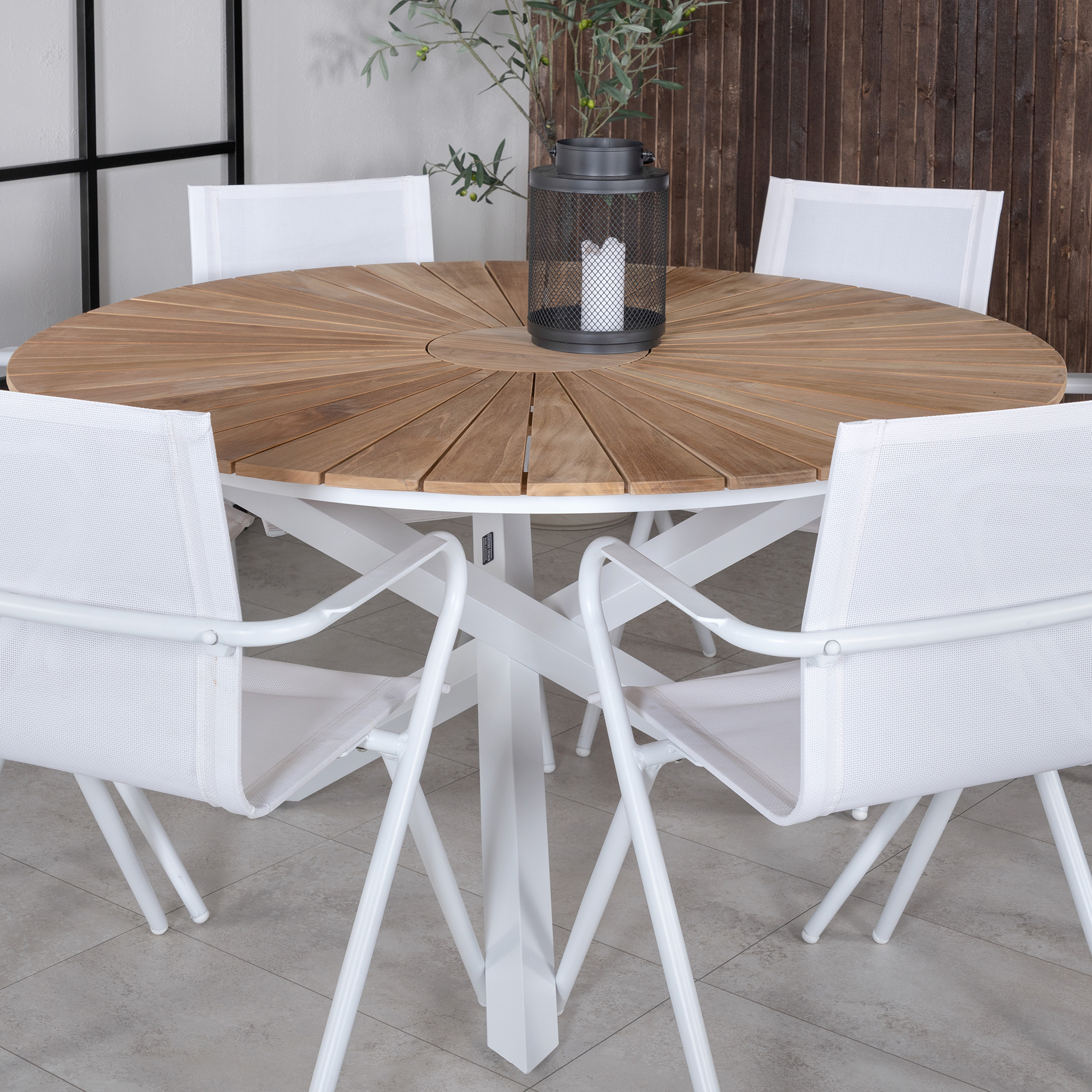 Matgrupp Venture Home Mendi Rund med 6 Act Stolar