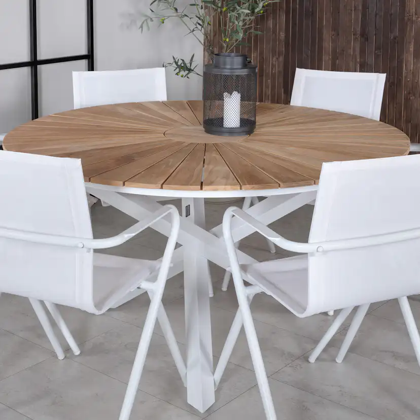 Matgrupp Venture Home Mendi Rund med 6 Act Stolar