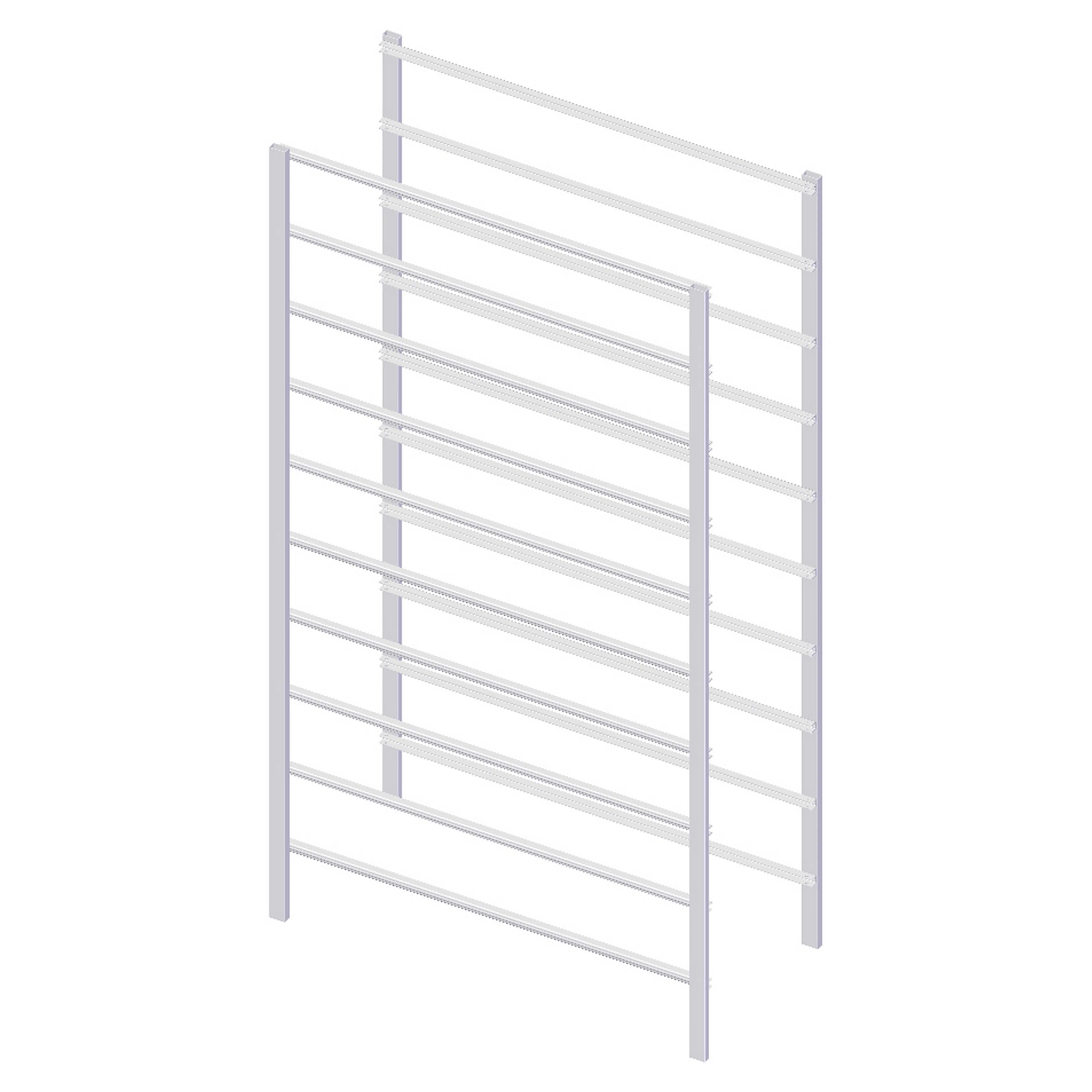 Stativgavelpar vit 10-skenig Vit, 1002 mm, 10-Skenig