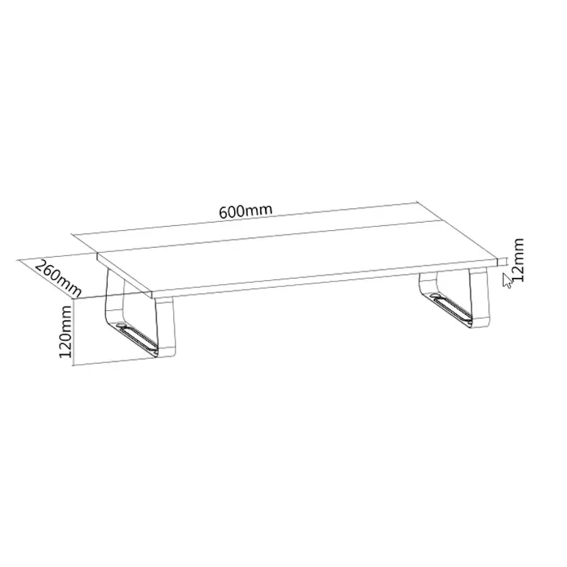 Monitorställ/Monitorhöjare LogiLink 600 mm