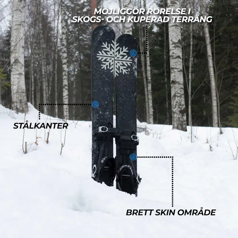 Turskidor Trekker 130 cm Med Bindningar