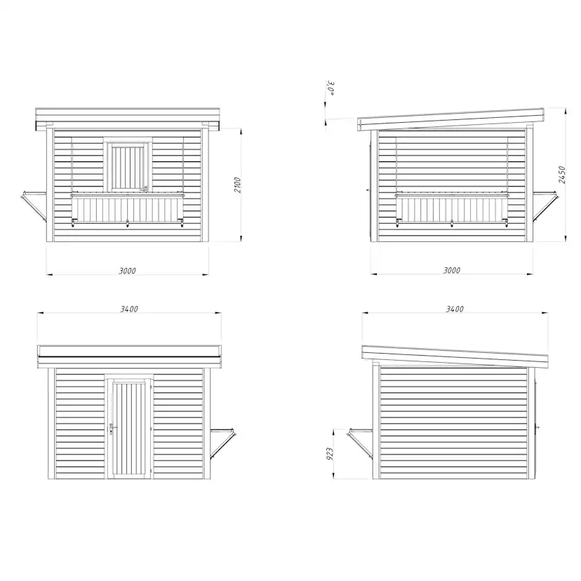 Kiosk Palmako Lenna 8,3 m2 Set 305