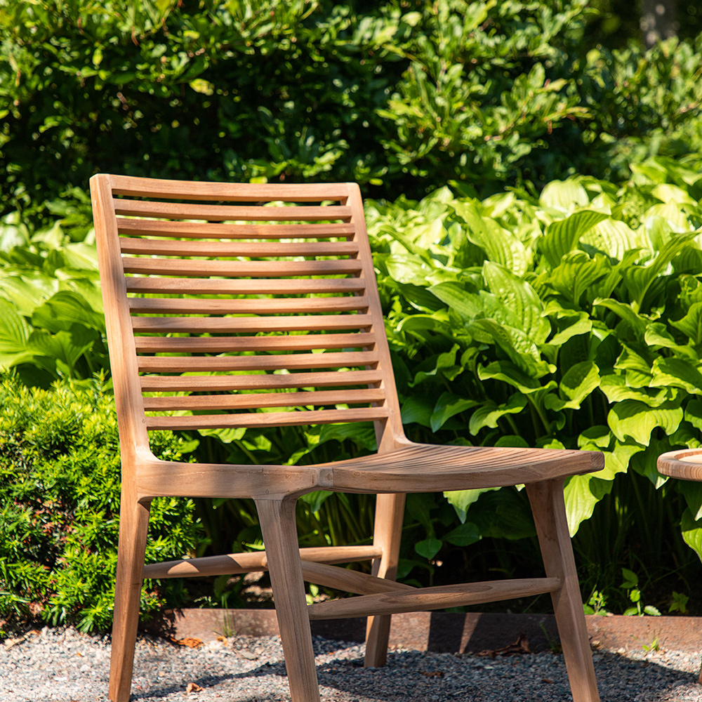 Loungestol Venture Home Ribbon Utomhusstol i Naturfärgad Teak