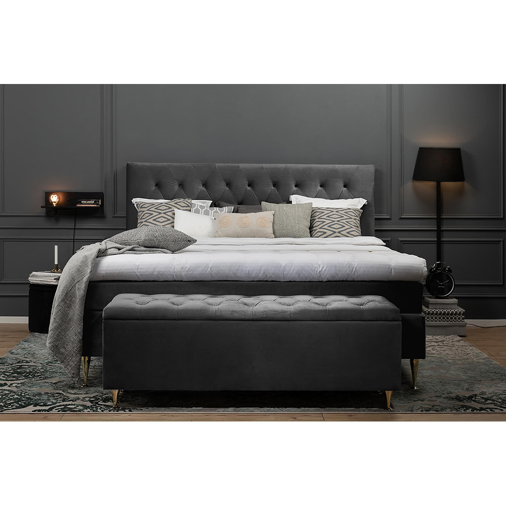 Royal Velvet Kontinentalsäng 210x210 Mörkgrå