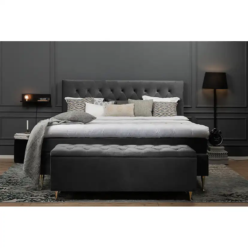 Royal Velvet Kontinentalsäng 210x210 Mörkgrå