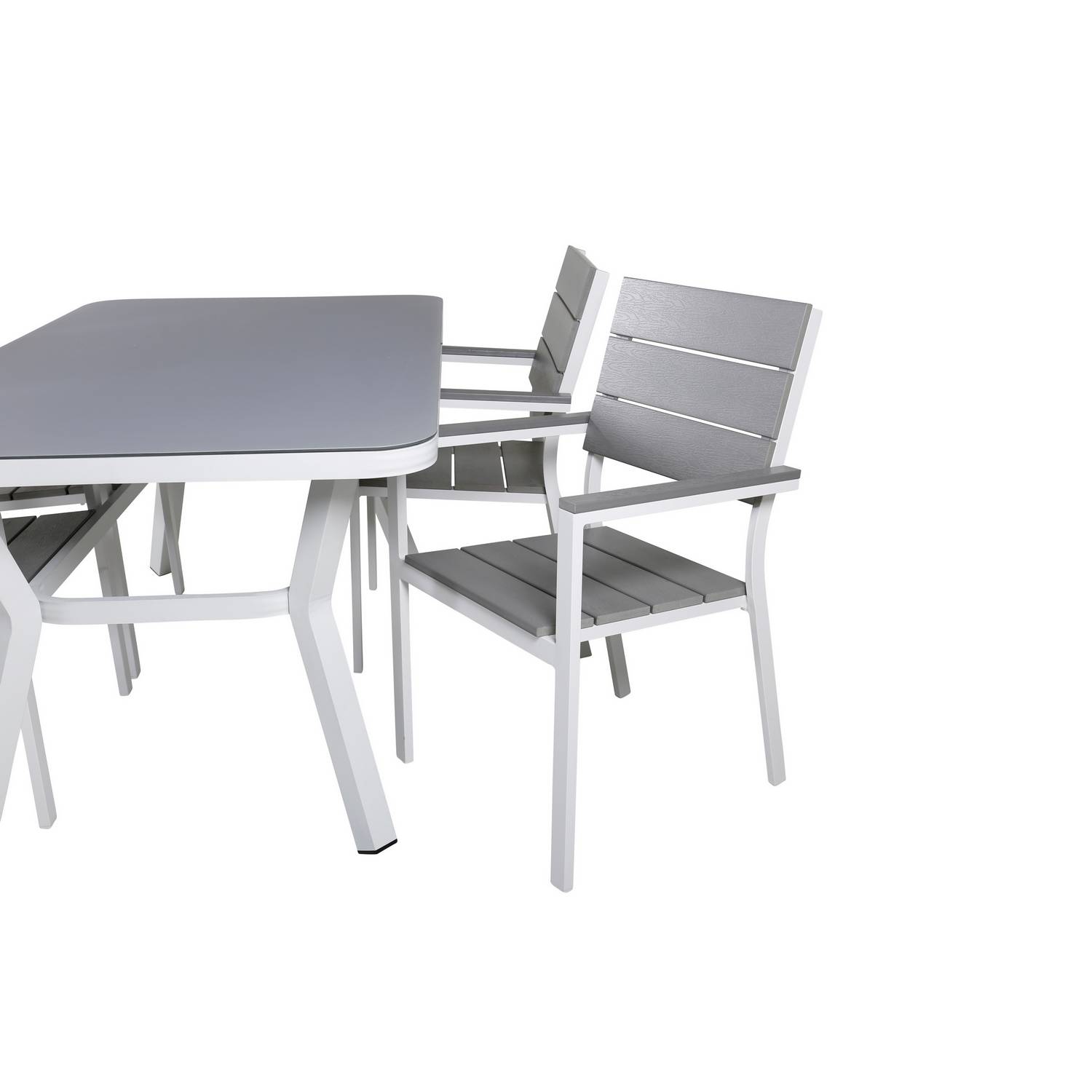 Matgrupp Venture Home Virya Matgrupp Utomhus 160cm med 4 Levels Stapelbara Matstolar