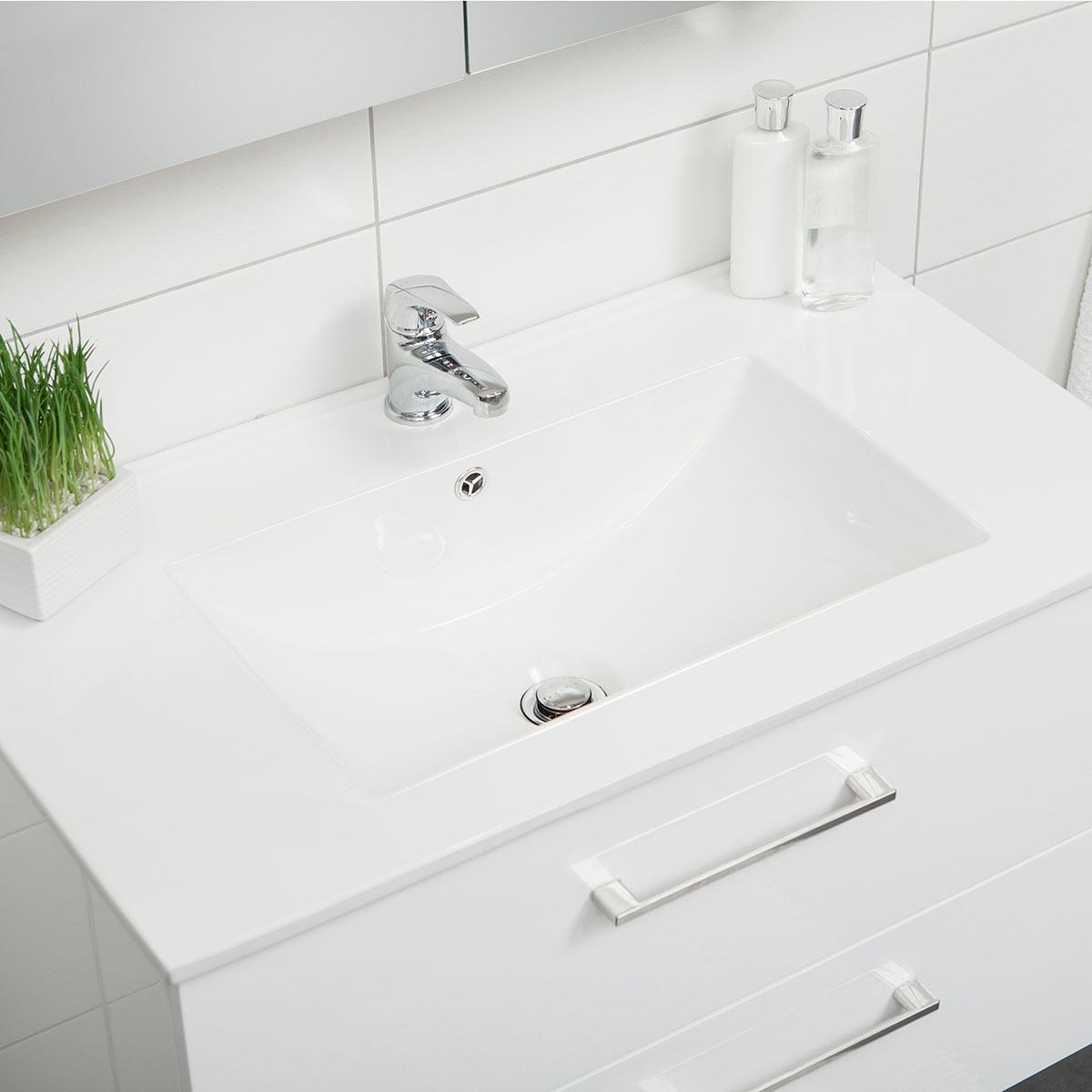 Tvättställsskåp 4AQUA Slim H Med 2 Lådor
