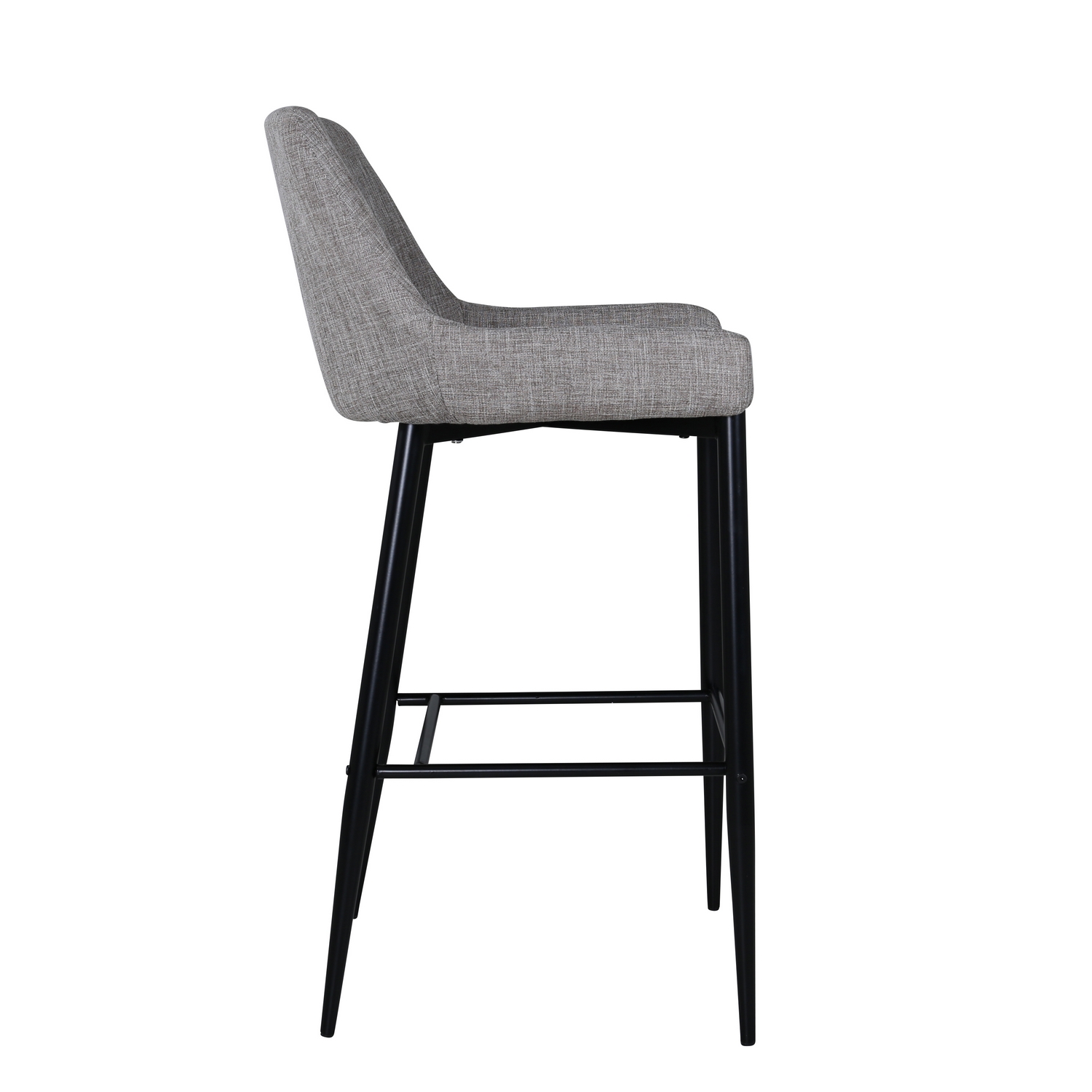 Plaza Bar Chair - Black / Beige Fabric (Polyester linen ) Beige/Svart