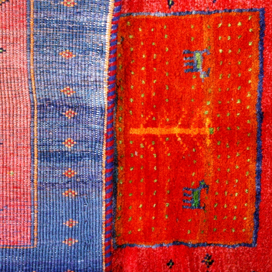 Persisk Matta Arkiio Gabbeh Shiraz Röd/Blå 97x172