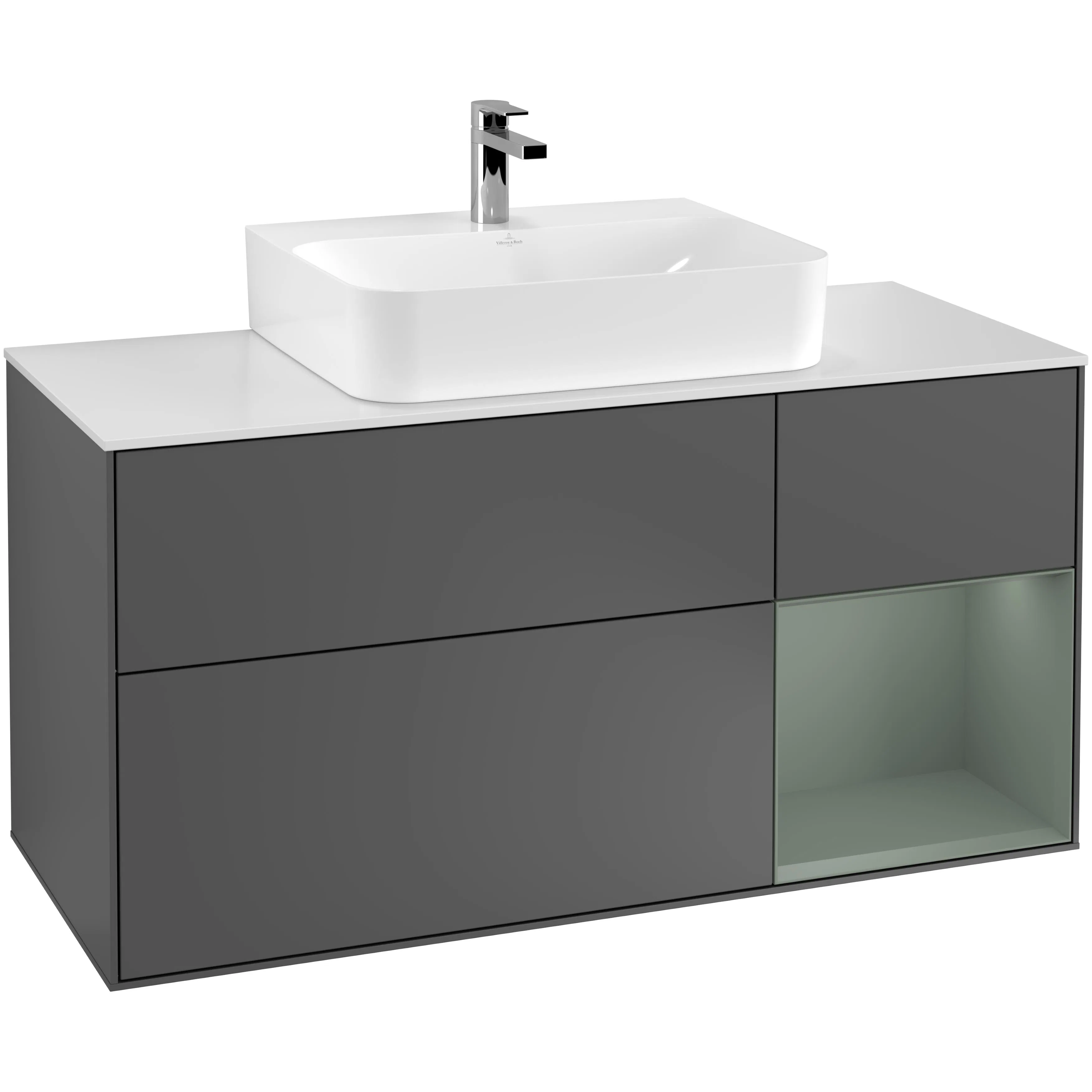 Tvättställsskåp Villeroy & Boch Finion med 3 Lådor Hylla och Bänkskiva för Centrerat Tvättställ