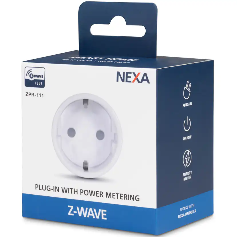 Mottagare Nexa ZPR-111 Z-Wave Plugin På/Av Med Energimätning
