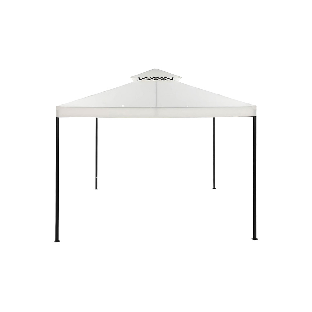 Paviljong Comfort Garden Bermuda, Trädgårdspaviljong 3x3 m, Naturvit, Stål