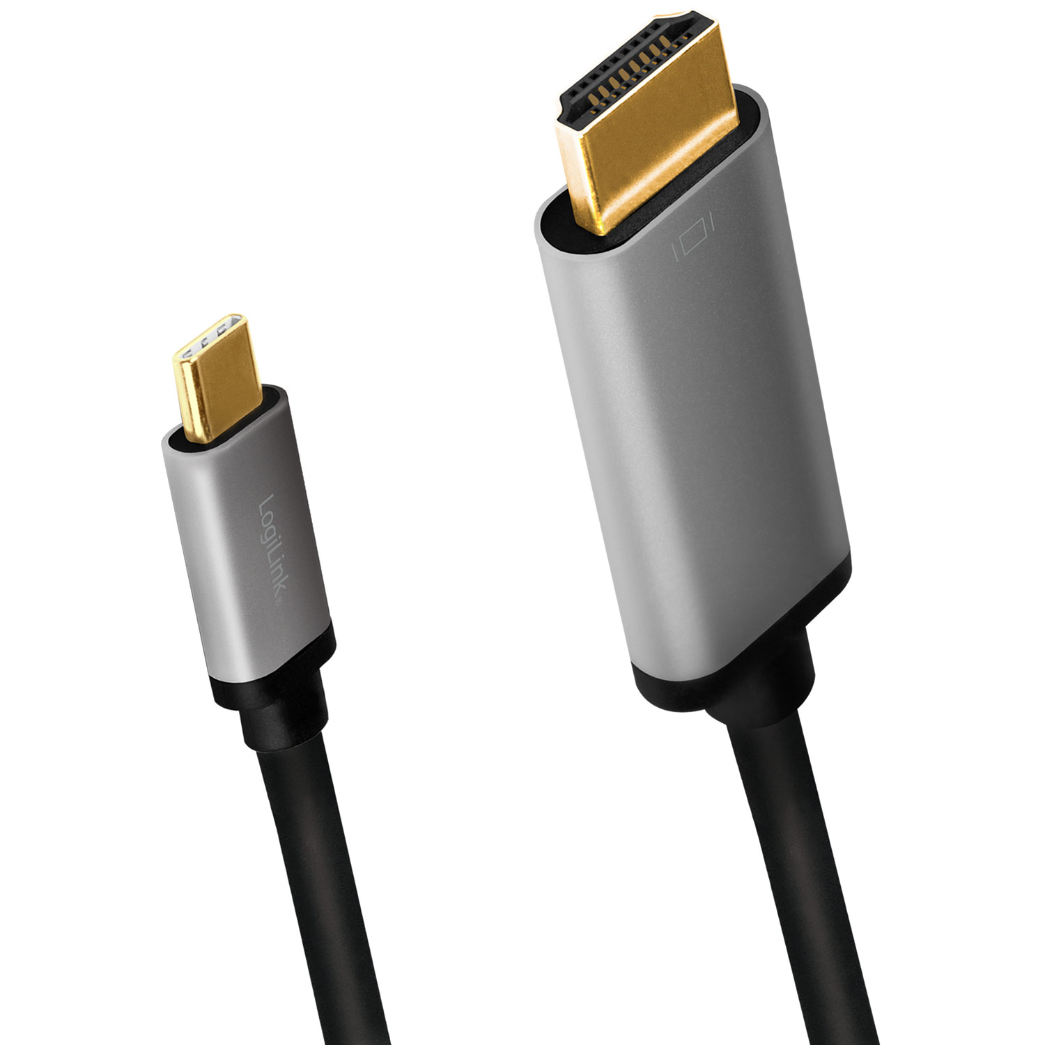 Kabel LogiLink USB-C till HDMI 4K/60Hz Aluminium 1,8 m