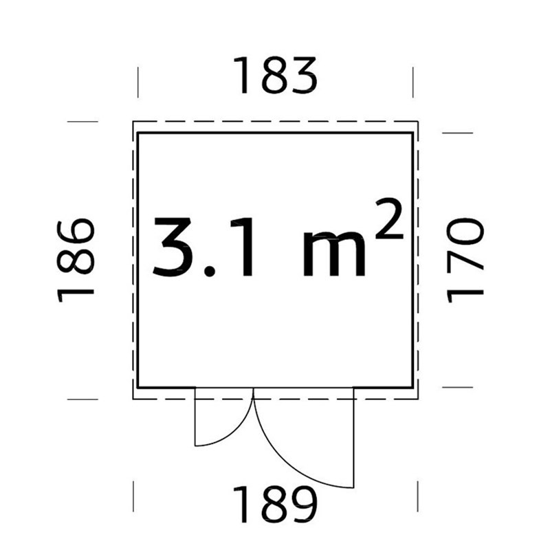 Förråd Palmako Leif 3,1 m2