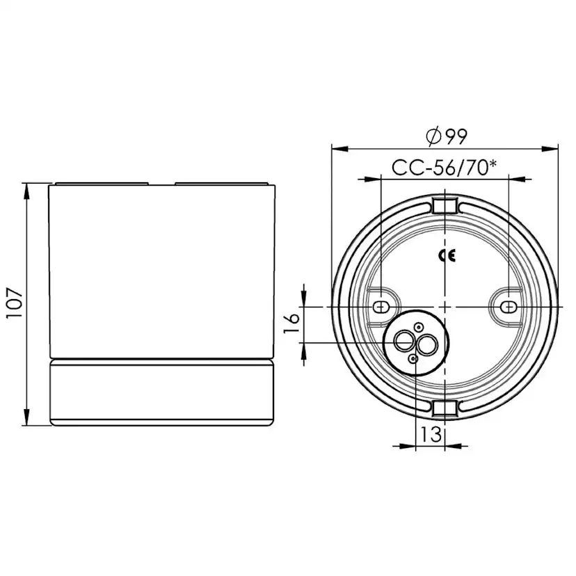 Vägg-/Taklampa Ifö Electric Light On GU10 IP23