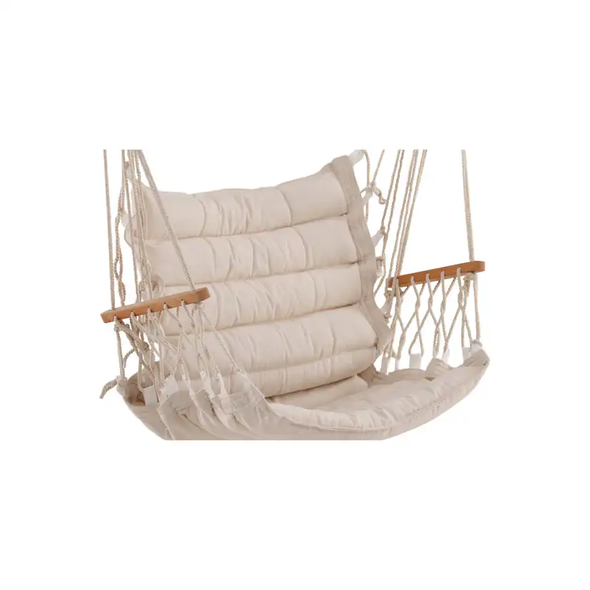 Hängstol Venture Home Tapaz, Utomhus Hänggunga i Vit Bomull/Polyester/Trä