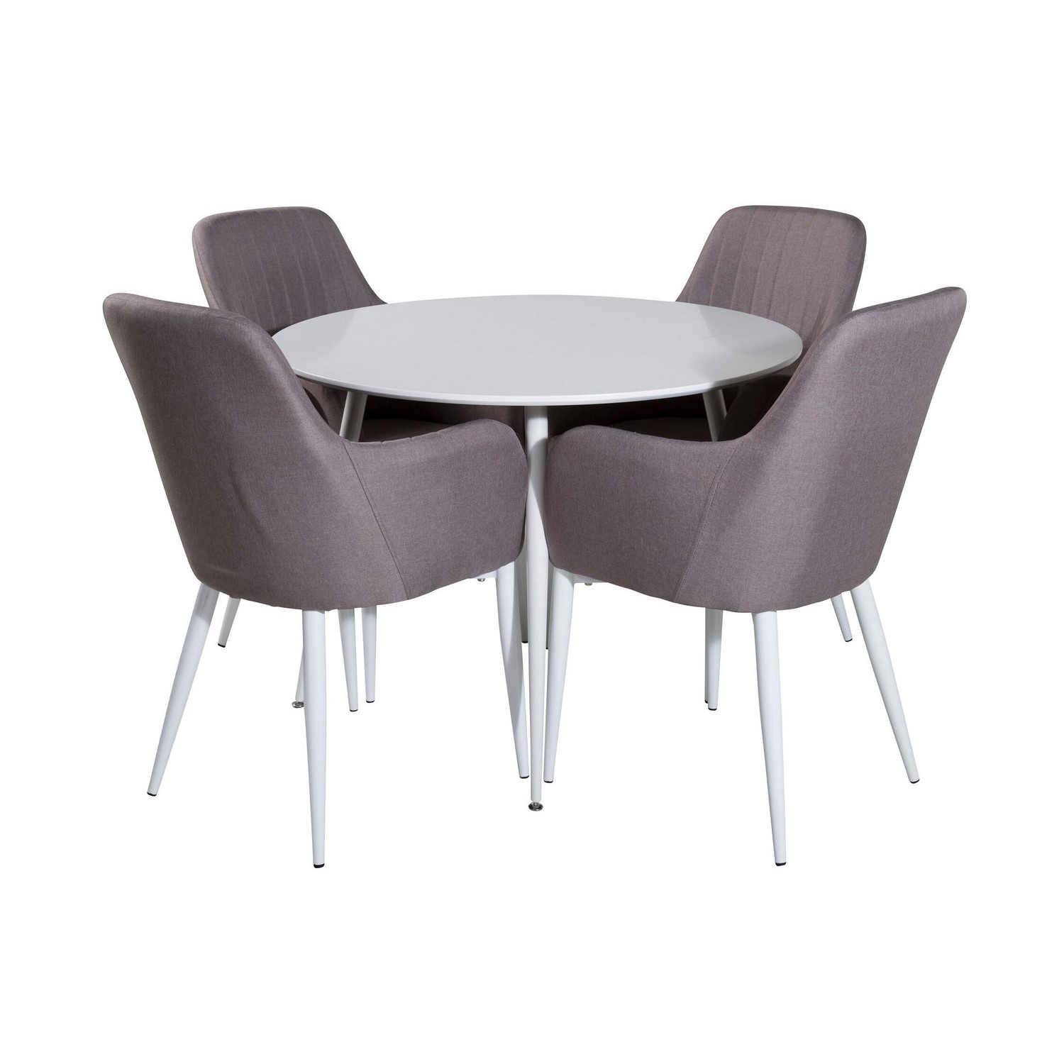 Matgrupp Venture Home Plaza Runt Matbord Ø100 cm & 4 Comfort Stolar