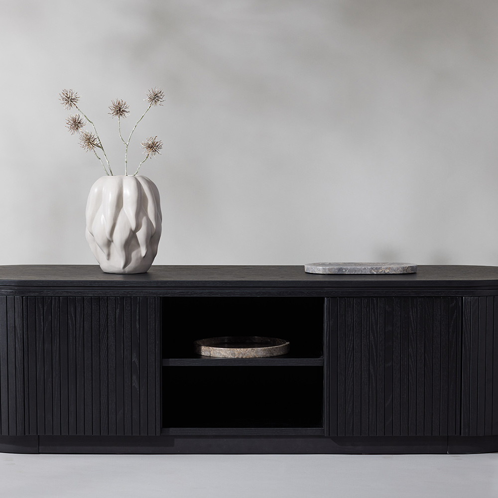 Mediamöbel Vind Fjällbacka Svart TV-Bänk/Sidobord MDF