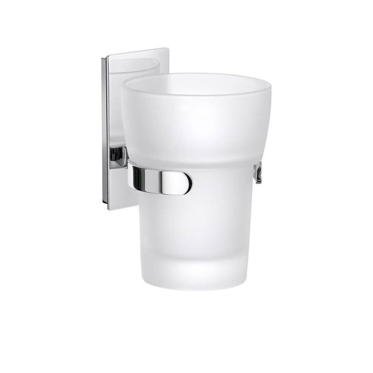 Tandborstglas Smedbo Pool ZK343 Krom/Frostat Glas