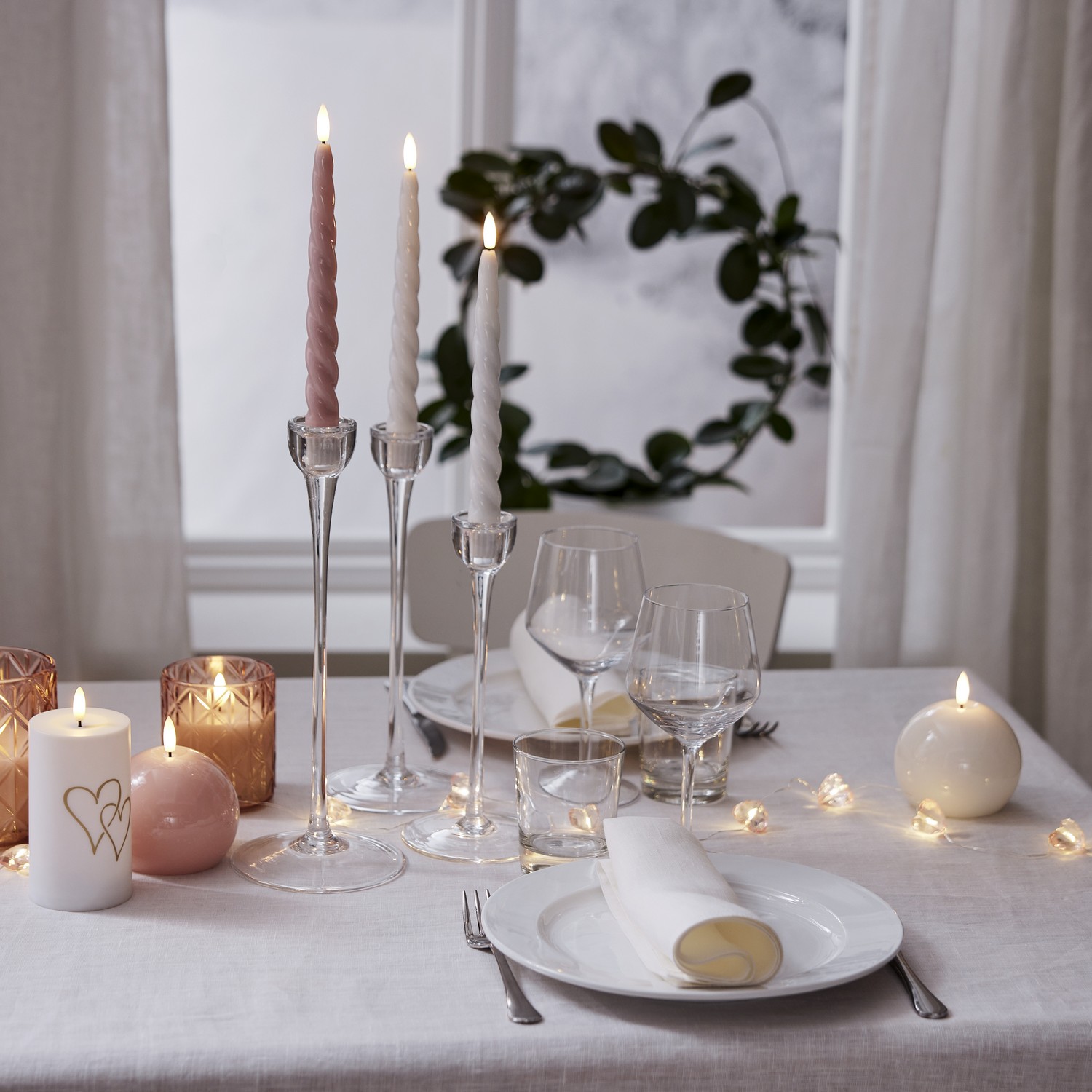 Ljus Star Trading Flamme Heart Batteriljus