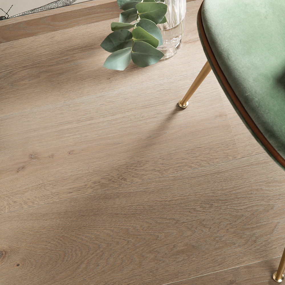 Parkettgolv Boen Ek Vivo 1-Stav Warm Grey Borstad Ultra Matt Lack