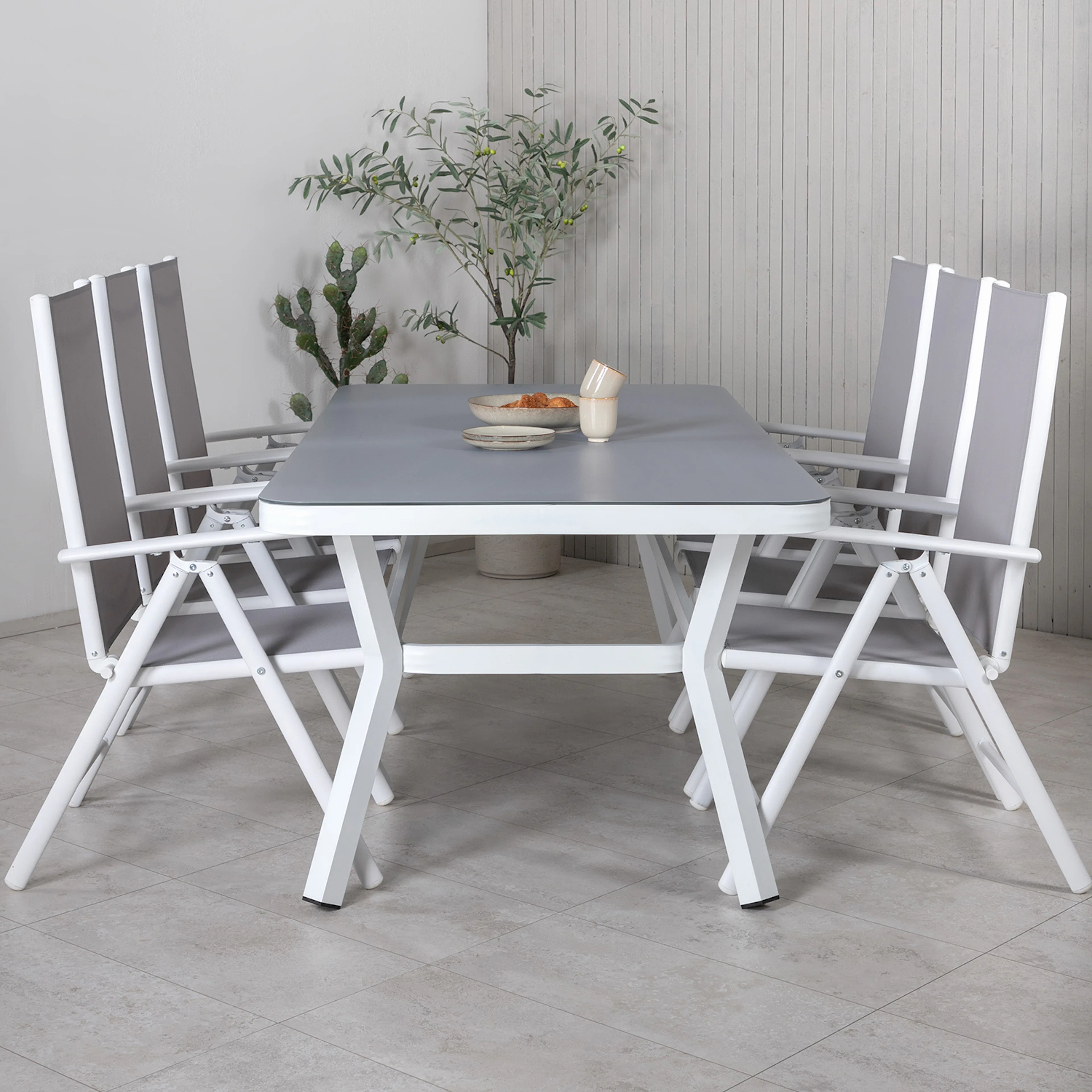 Matgrupp Venture Home Virya 160x90 med 6 Break Matstolar