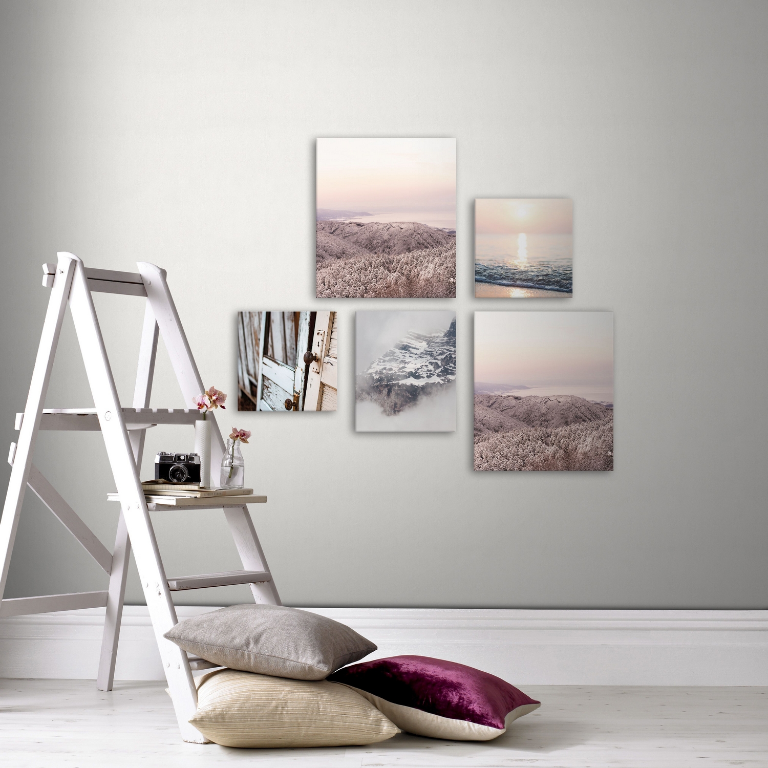 Tavla Art For The Home 5 Delar Zen Rosa