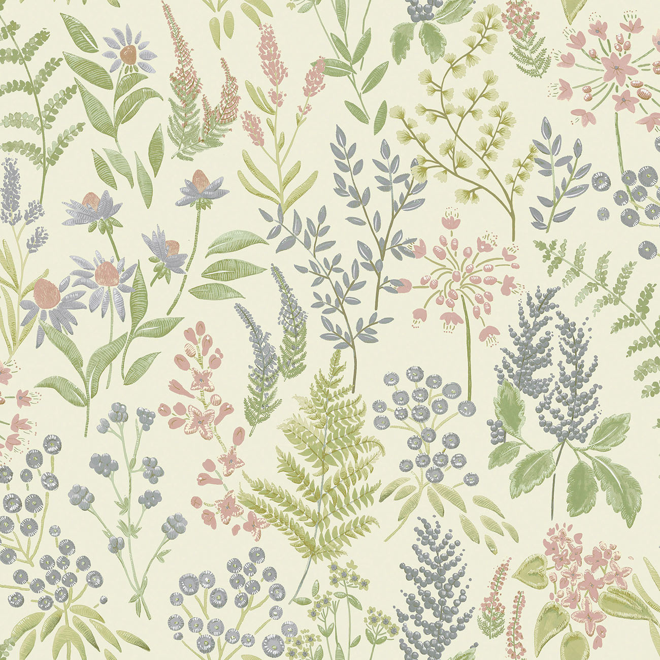 Tapet Holden The Lost Gardens Calvert Meadows Pink Cream 91681