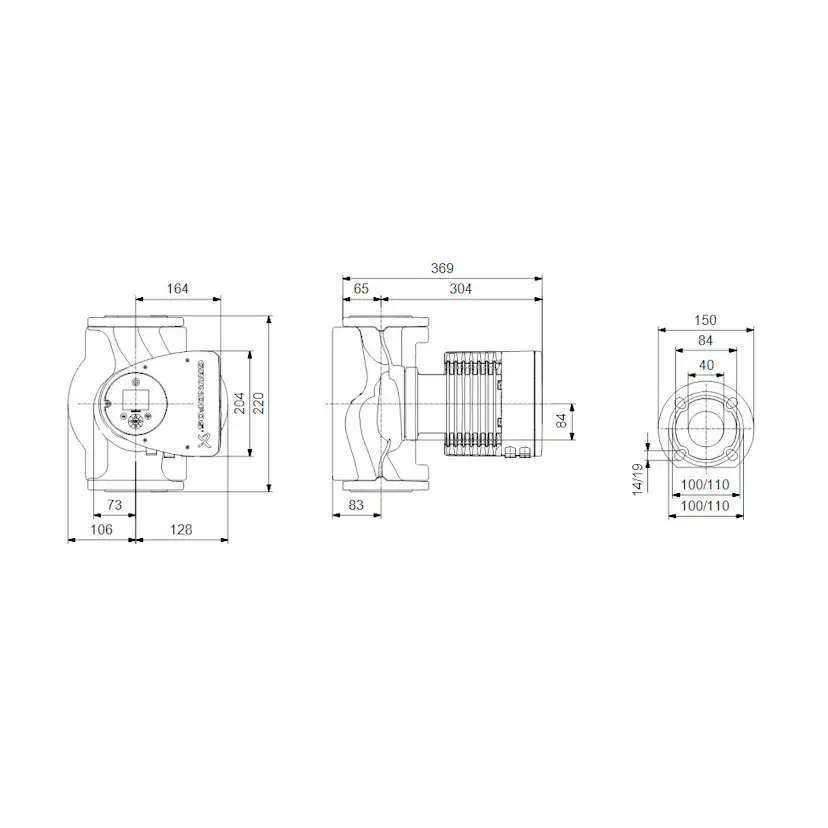 GRUNDFOS MAGNA3 40-80 F CIRKULATIONSPUMP Modell: 40-80 F