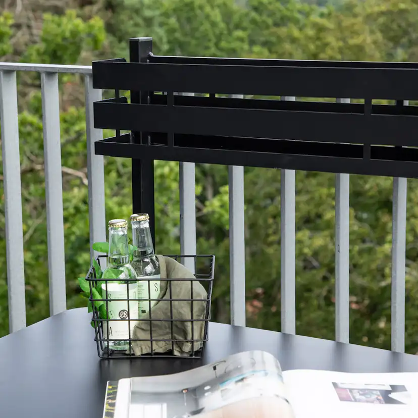 Hängbord Venture Home Borneo Balkongbord Hängande Svart Stål Utomhus