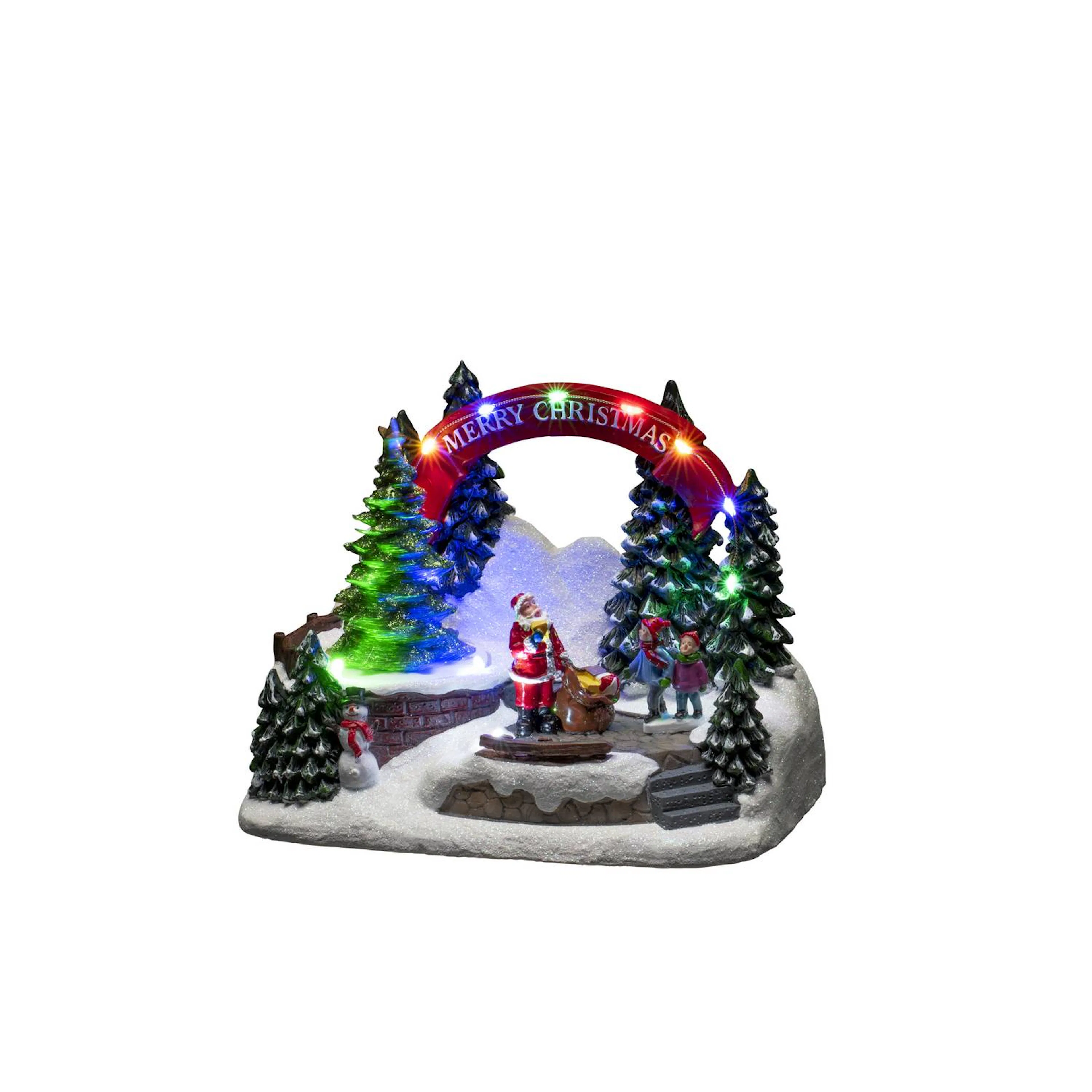 Julby Gnosjö Konstsmide B/O Mekanisk LED Tomte & Barn