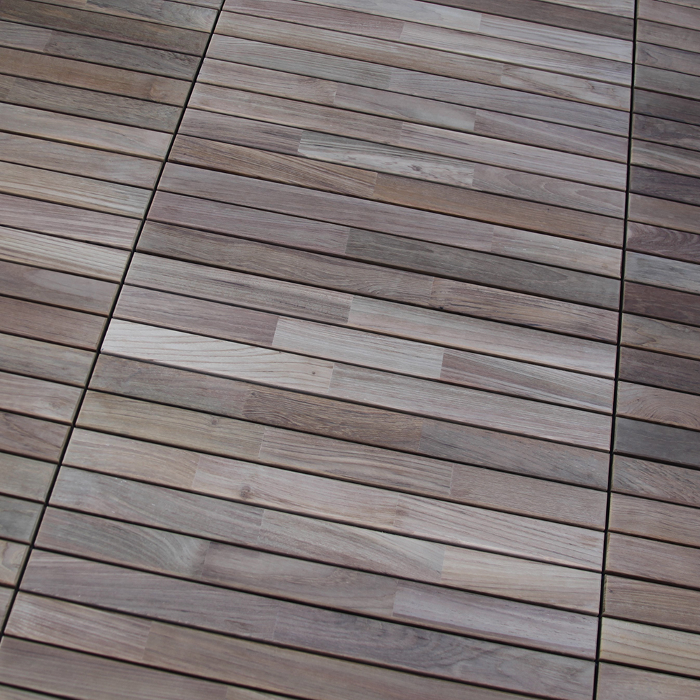 Trall Strand Stainless Teak Deltaplattan 30x60 Typ D Höger