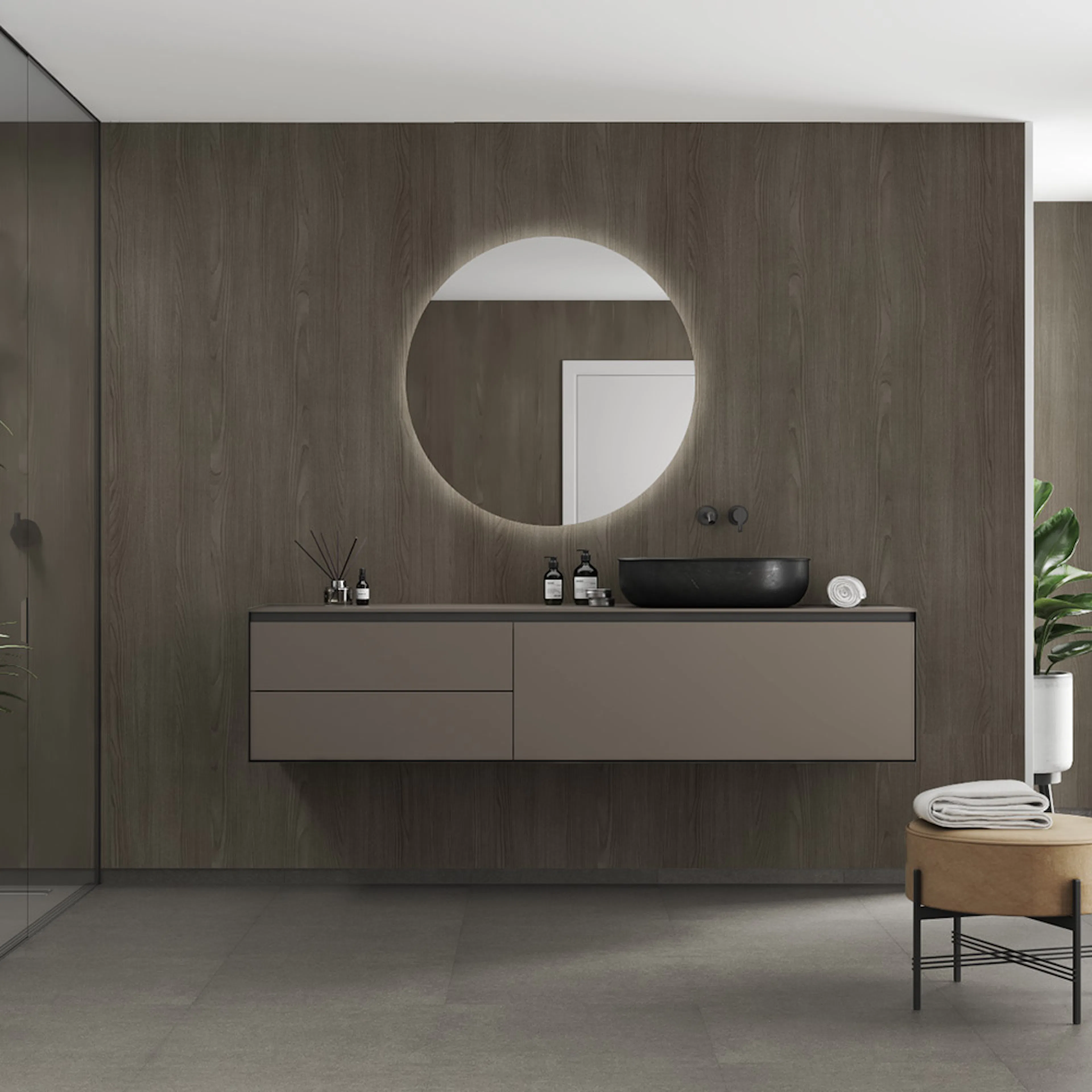 Våtrumsskiva Fibo 4633-M00 Dark Wood 10x620x2400 mm